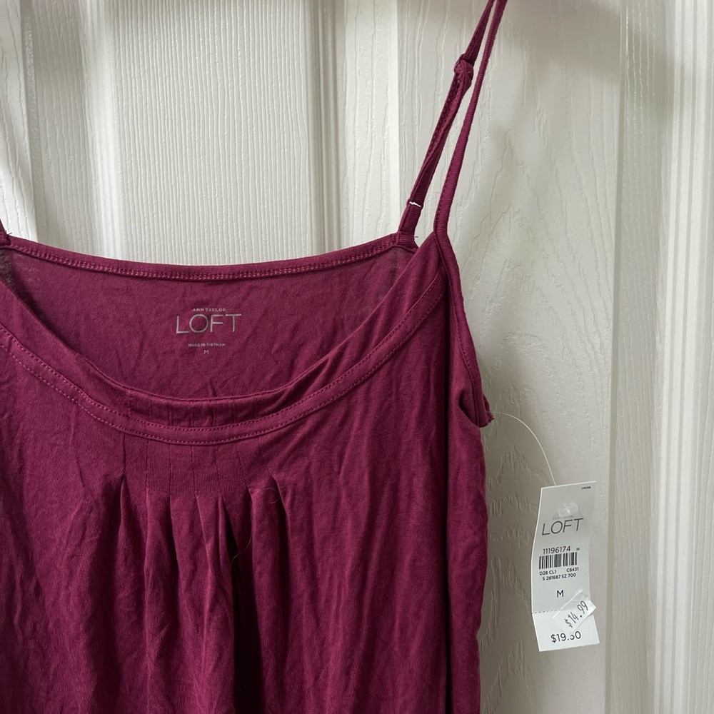 LOFT Burgundy Tank Top